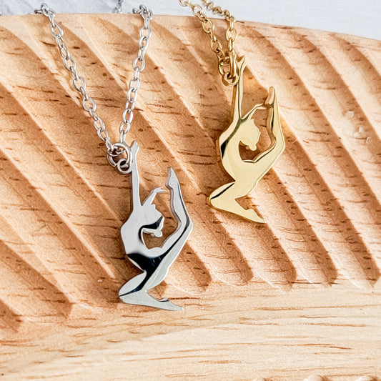 Dancer Necklace (Silver or Gold), 1 Total, Metal Blank #151