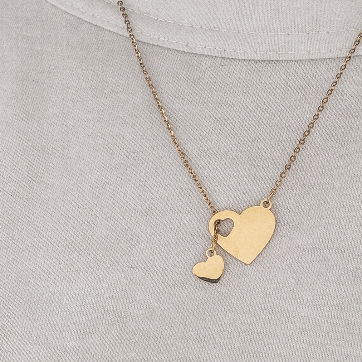 Heartfall Necklace (Silver or Gold), 1 Total, Metal Blank #154