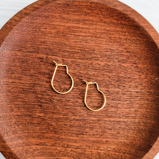 18mm Gold Stainless Steel Kidney Hook, 20 Pieces, Ear Wire #5