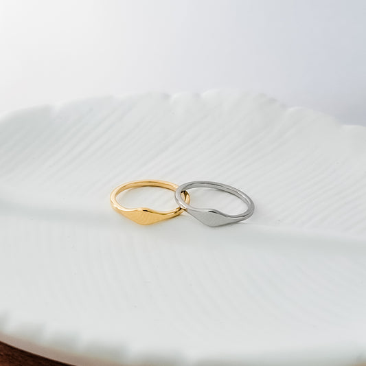 Chevron Ring (Silver or Gold, Sizes 6-10), 1 Total, Metal Blank #161