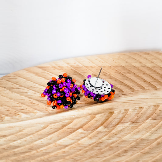 Halloween Mix 15mm Small Seed Bead Topper, 1 Pair