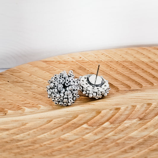 Silver 15mm Small Seed Bead Topper, 1 Pair