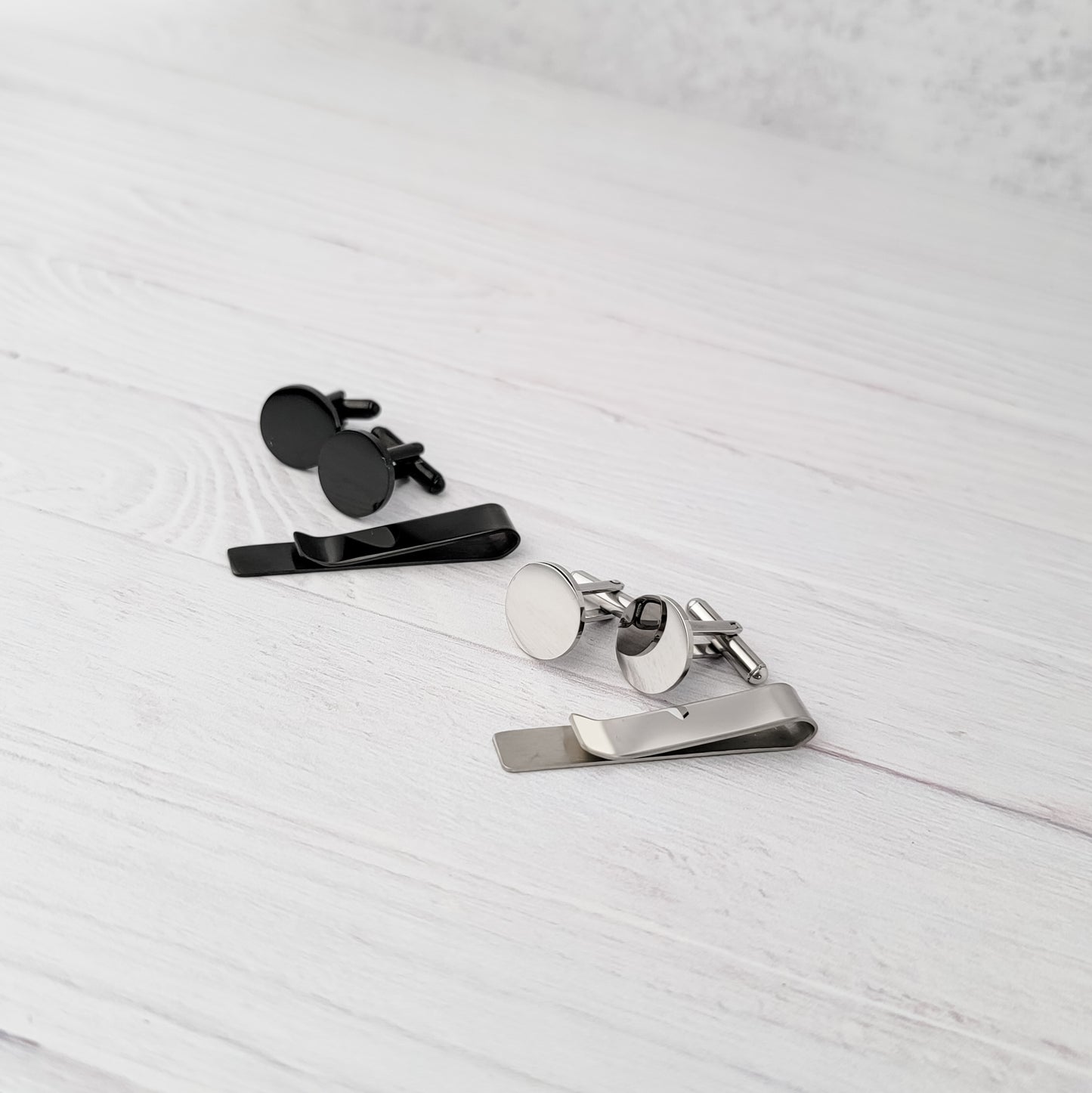 Medium Tie Clips (Silver, Gold, Rose Gold, or Black), 1 Piece Total, Metal Blank #59