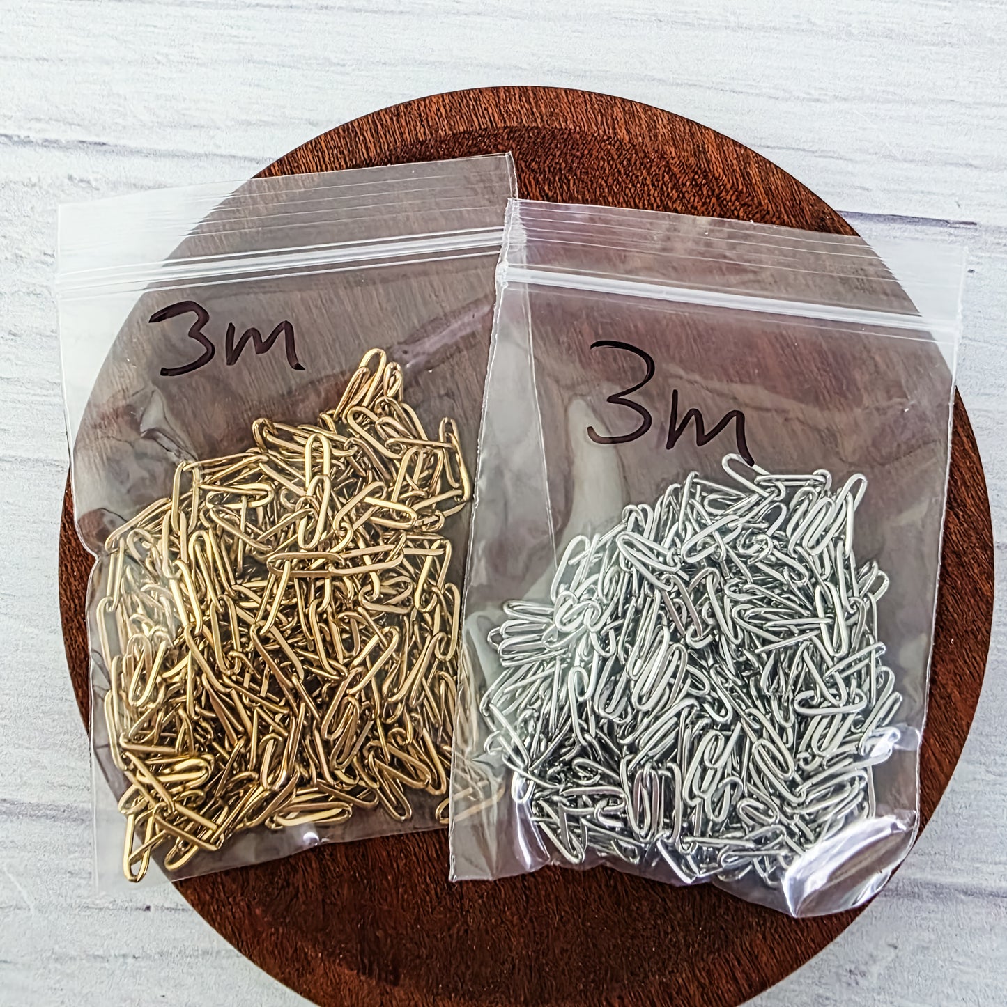 New Premium Spool Paperclip Chain Finding (Silver or Gold Stainless Steel), 3m (9.84ft), Chain #17
