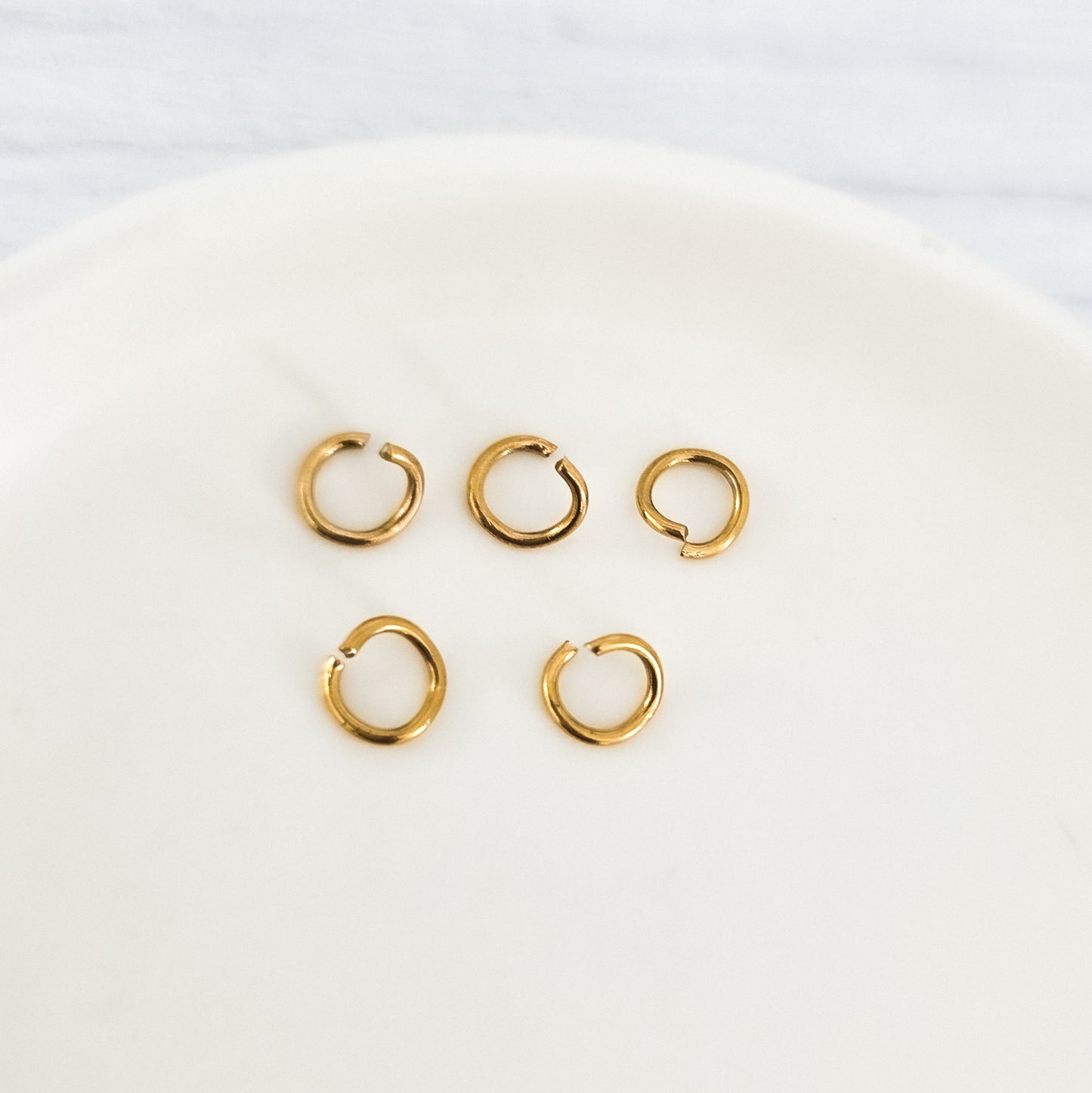 New Premium Gold 12mm Round Stainless Steel Open Jump Rings (16g), 100 Pieces, Jump Ring #8