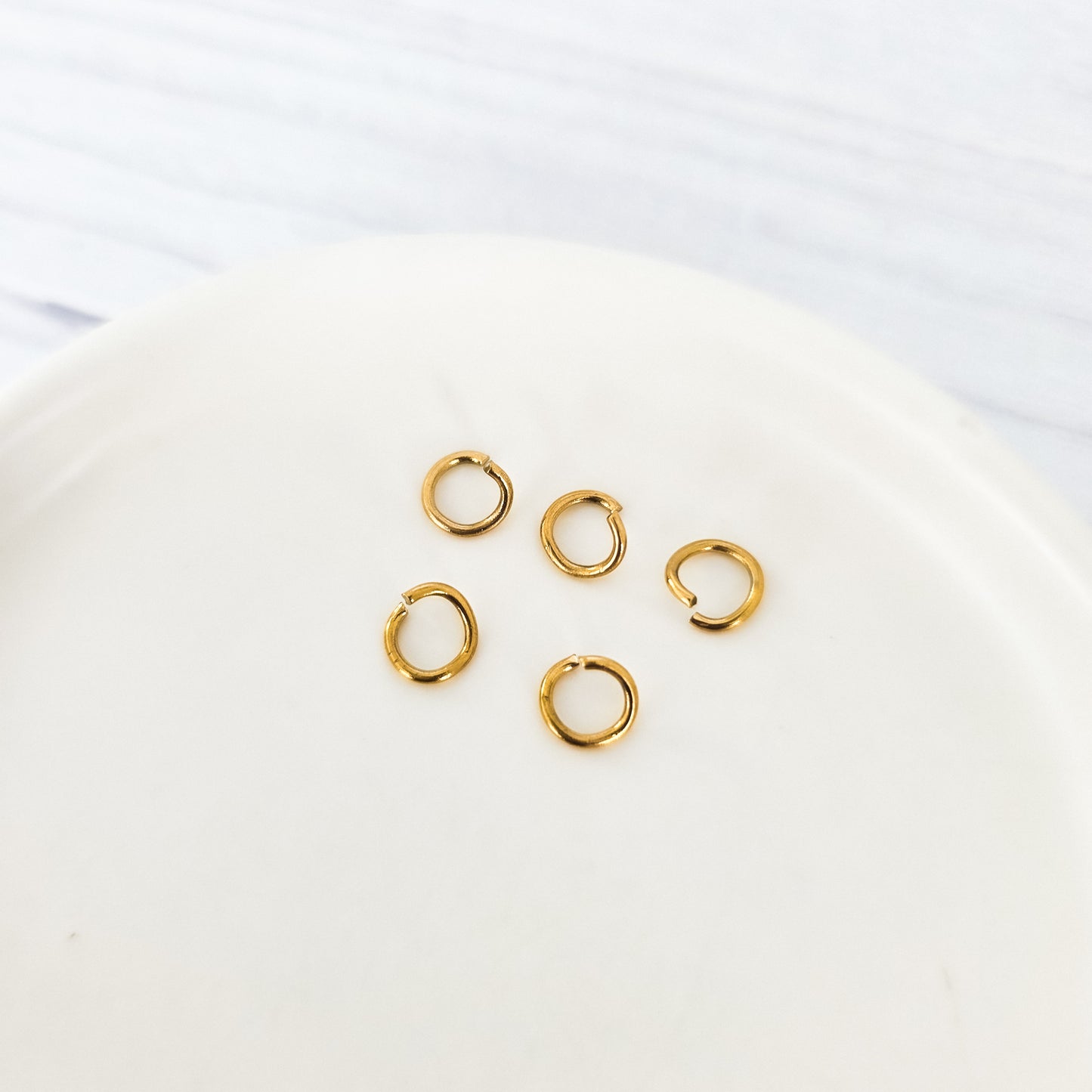 New Premium Gold 12mm Round Stainless Steel Open Jump Rings (16g), 100 Pieces, Jump Ring #8