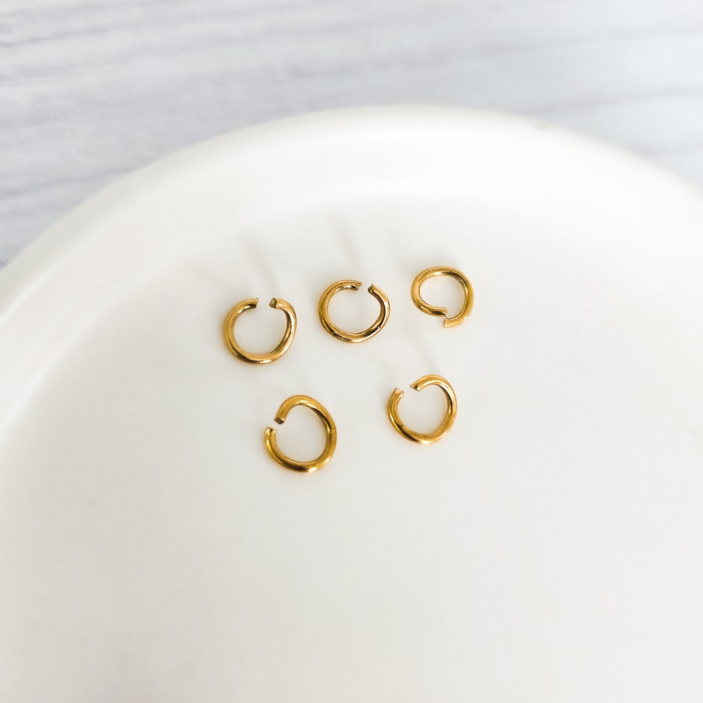 New Premium Gold 12mm Round Stainless Steel Open Jump Rings (16g), 100 Pieces, Jump Ring #8