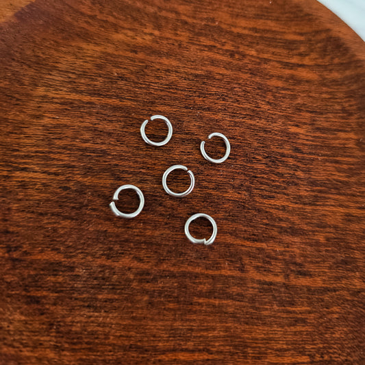 New Premium Silver 6mm Round Stainless Steel Open Jump Rings (20g), 100 Pieces, Jump Ring #19