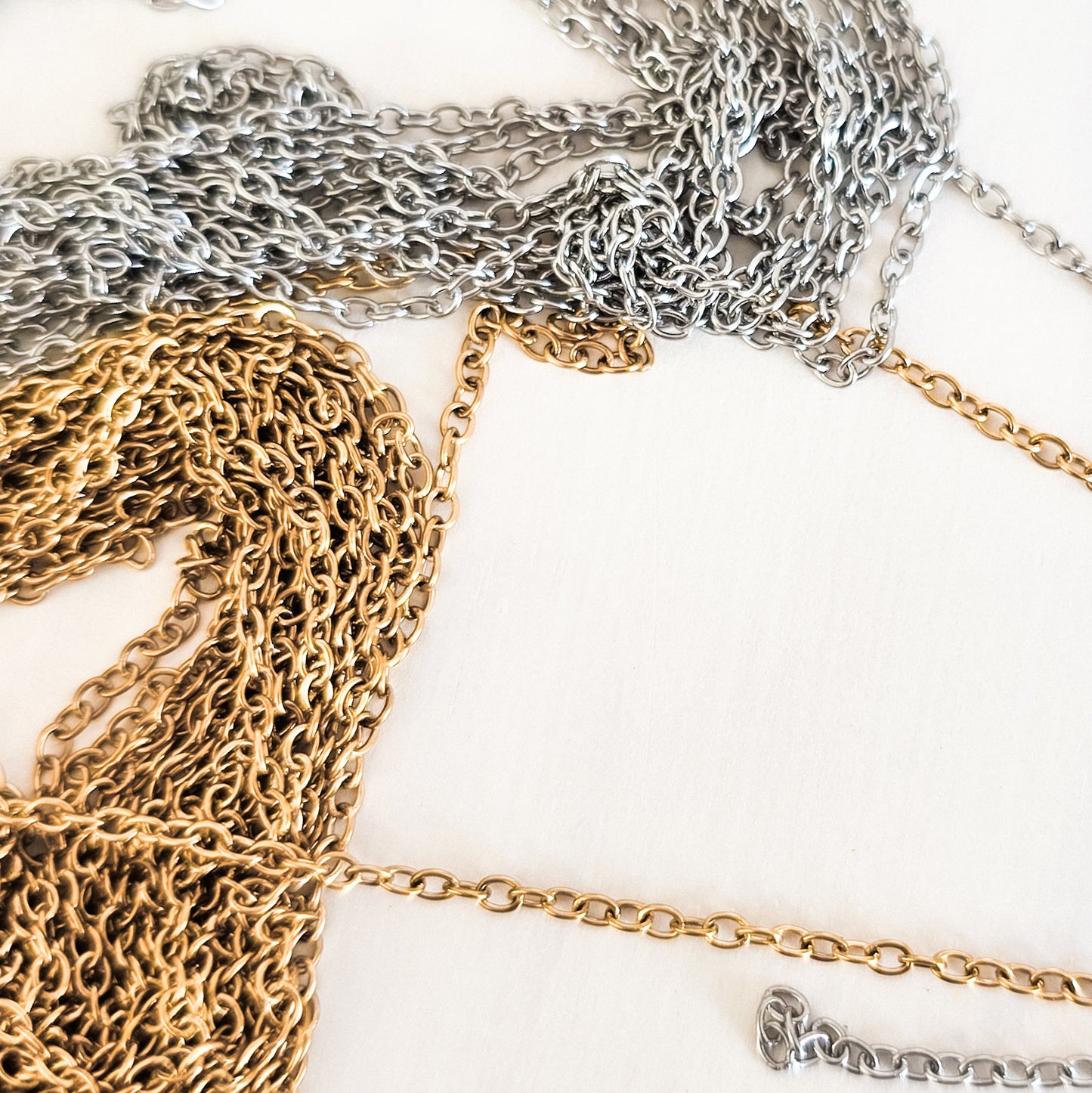 New Premium Spool Minimalist Cable Chain Finding (Silver or Gold Stainless Steel), 3m (9.84ft), Chain #27