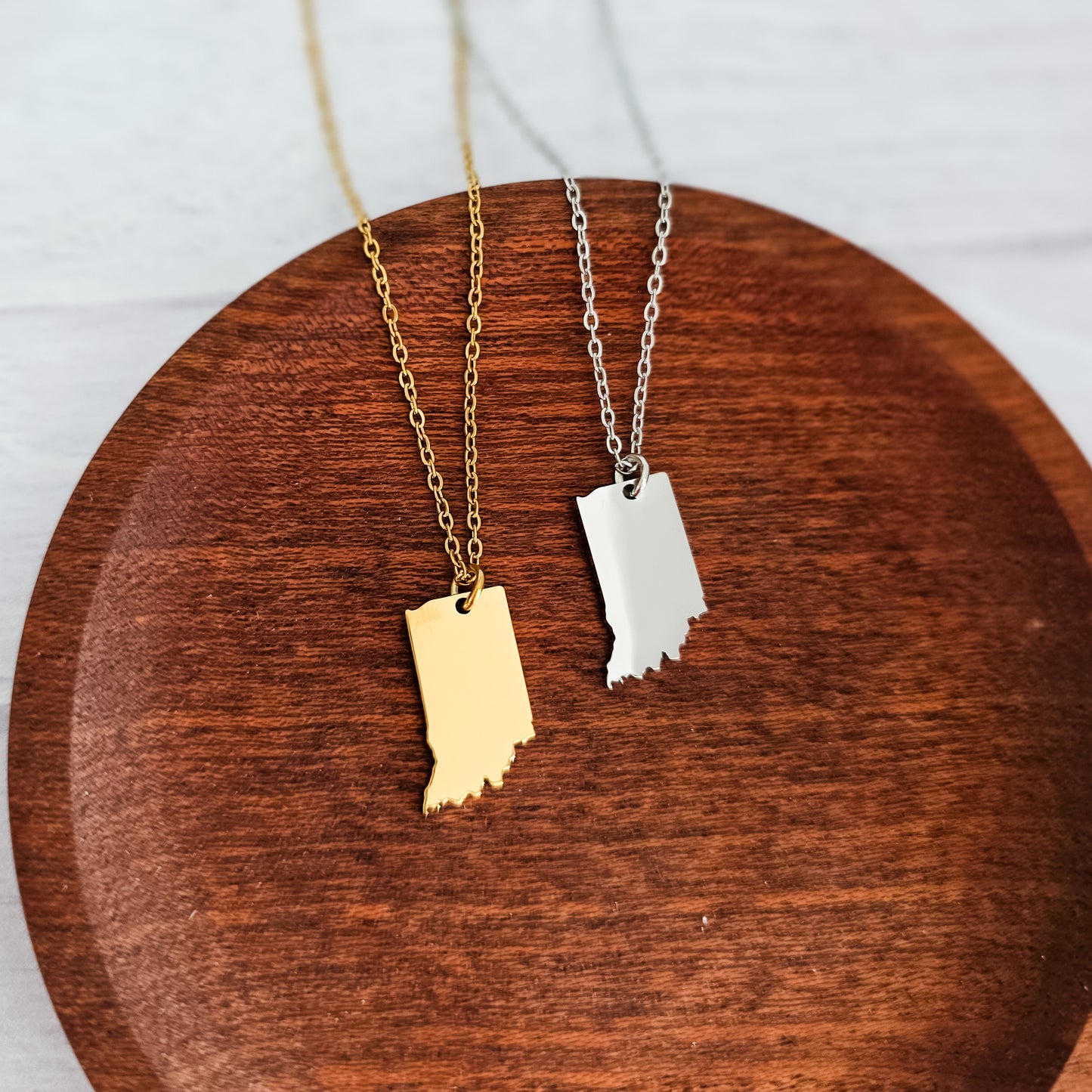 Indiana Pendant Necklace (Silver or Gold), 1 Total, Metal Blank #203