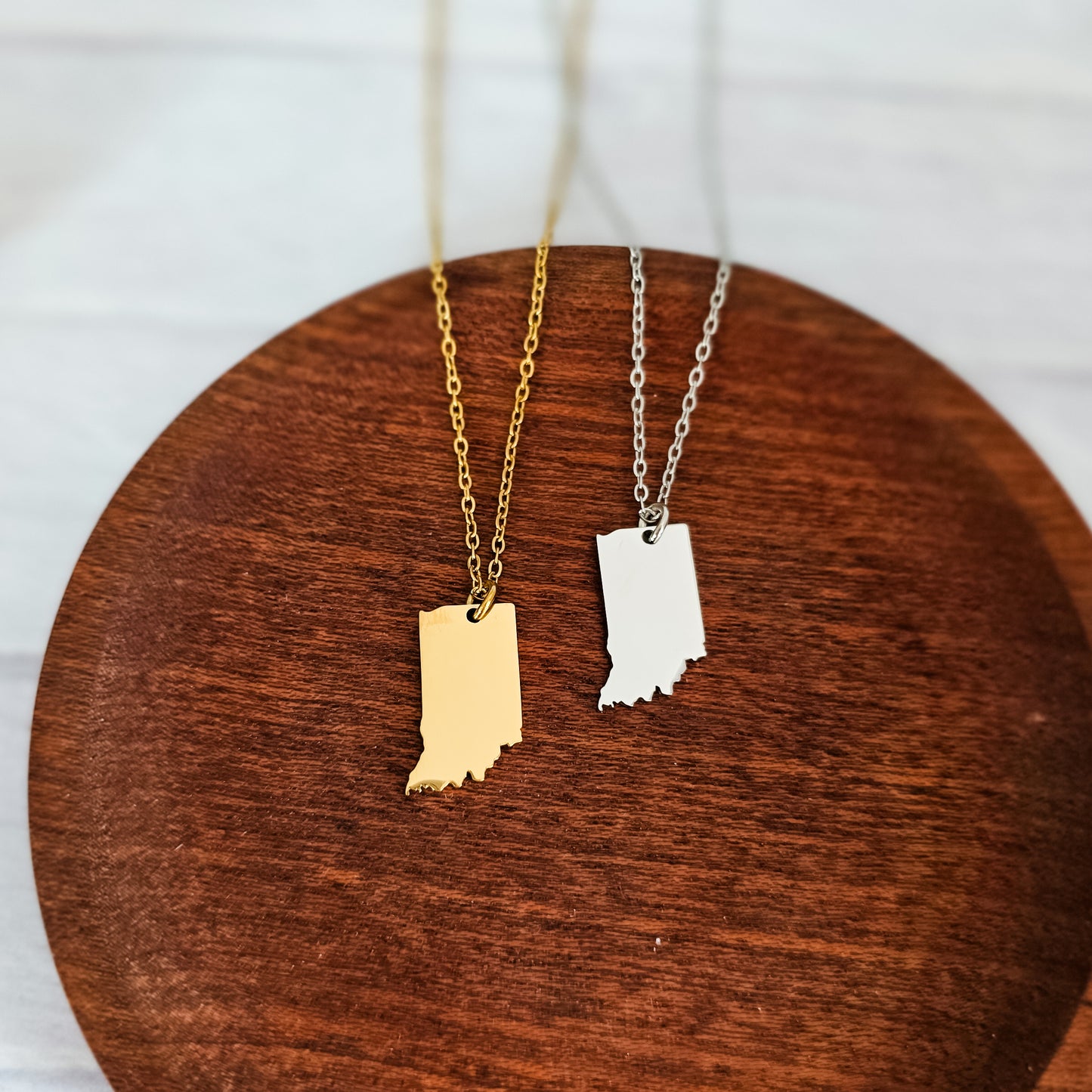 Indiana Pendant Necklace (Silver or Gold), 1 Total, Metal Blank #203