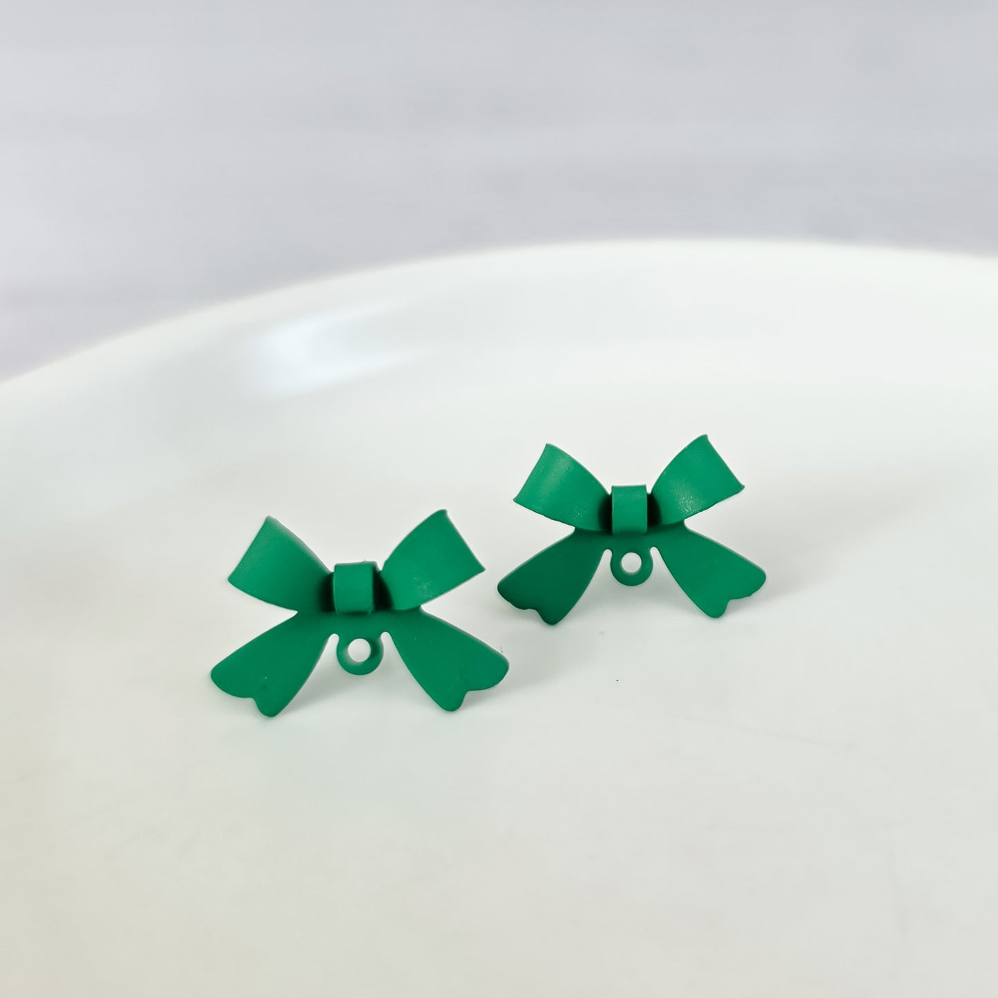 Hunter Green Stainless Steel Bow Stud Connector, 10 Pieces, Bow #67