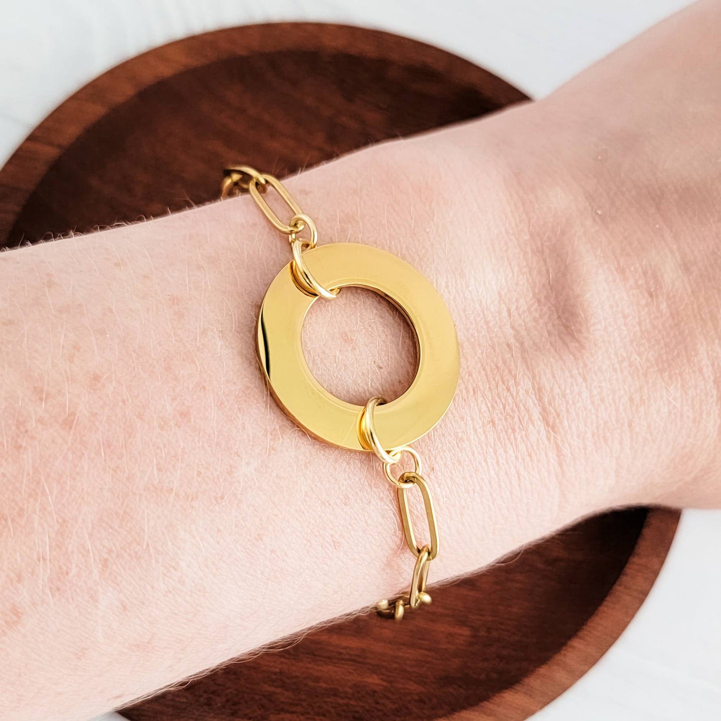 Open Circle Pendants (Silver or Gold), 5 Total Washers, Metal Blank #155