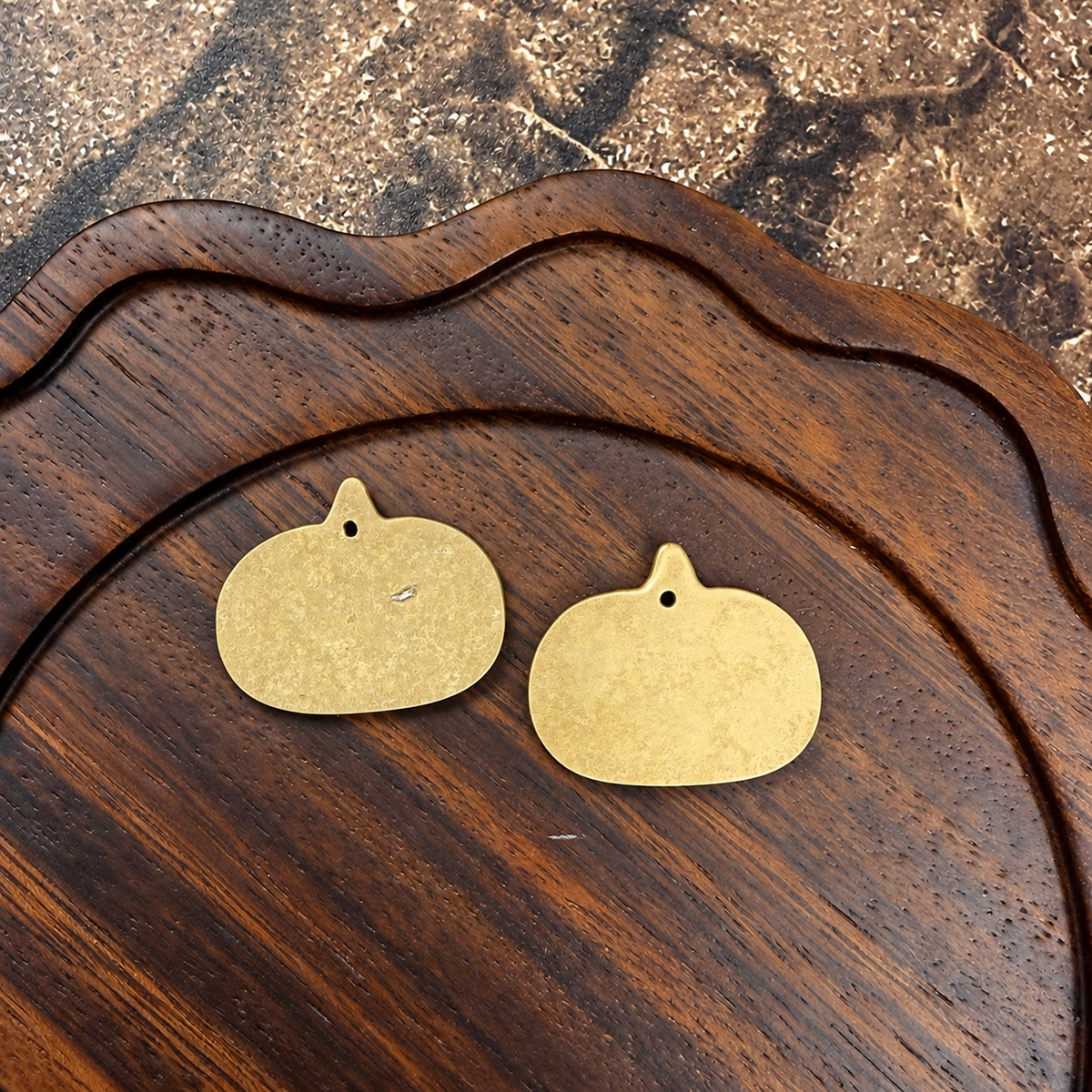Cheetah Print Embossed Polymer Clay Pumpkins , 2 Pieces, Warehouse Event #19