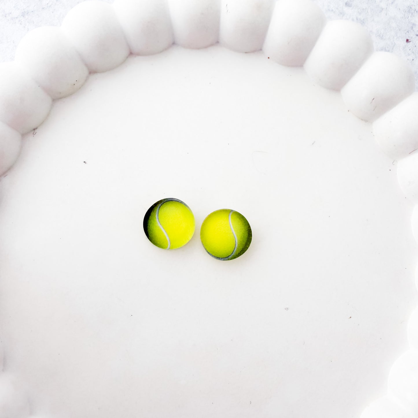 Tennis Ball Stud Blank (5 Pairs), Acrylic Print & Cut, Laser Blank #21