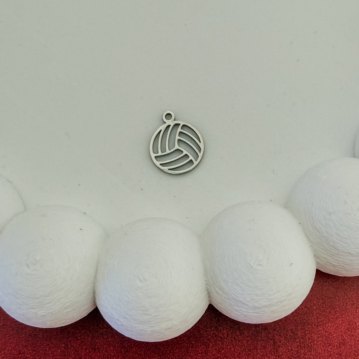 Dainty Volleyball Charms Stainless Steel Charm, 10 Pieces, Warehouse Event #24