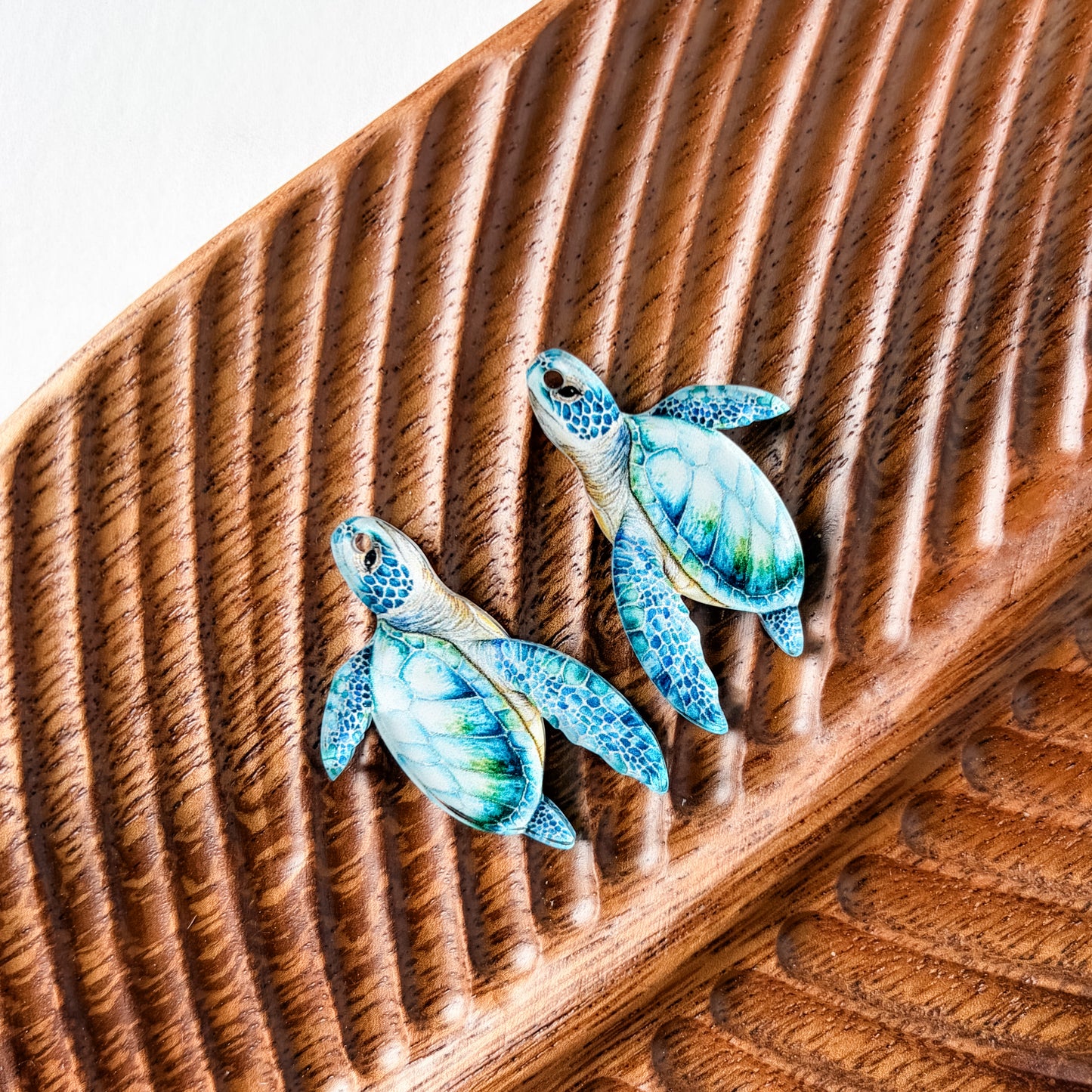 Sea Turtle Earring Blank (1 Pair), Acrylic Print & Cut, Laser Blank #74