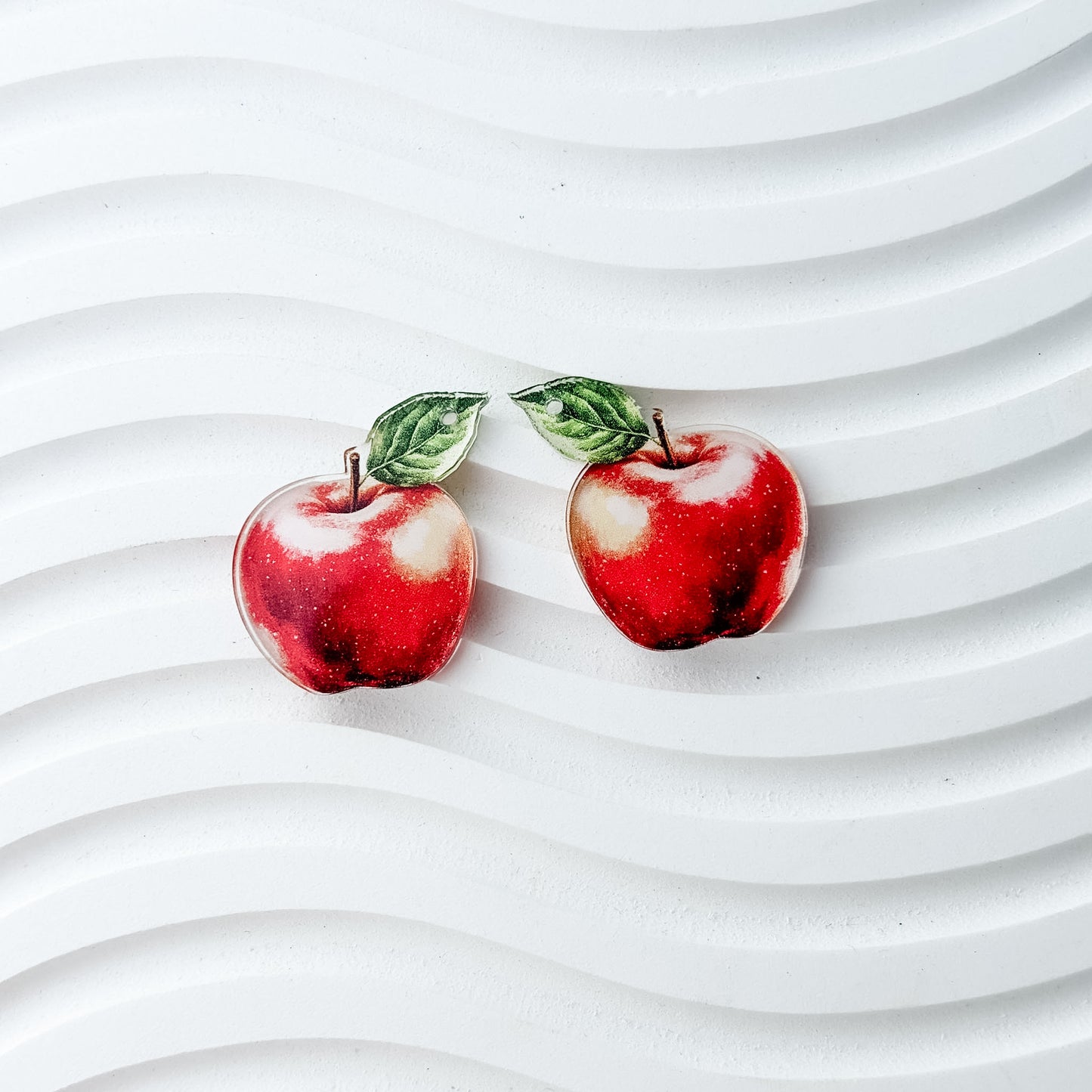 Classic Apple Earring Blank (1 Pair), Acrylic Print & Cut, Laser Blank #78