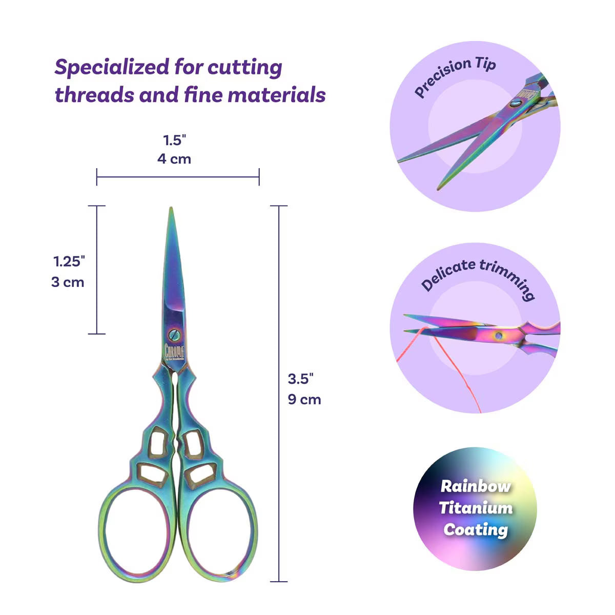 Chroma Embroidery Scissors, 1 Pair, Tool #44