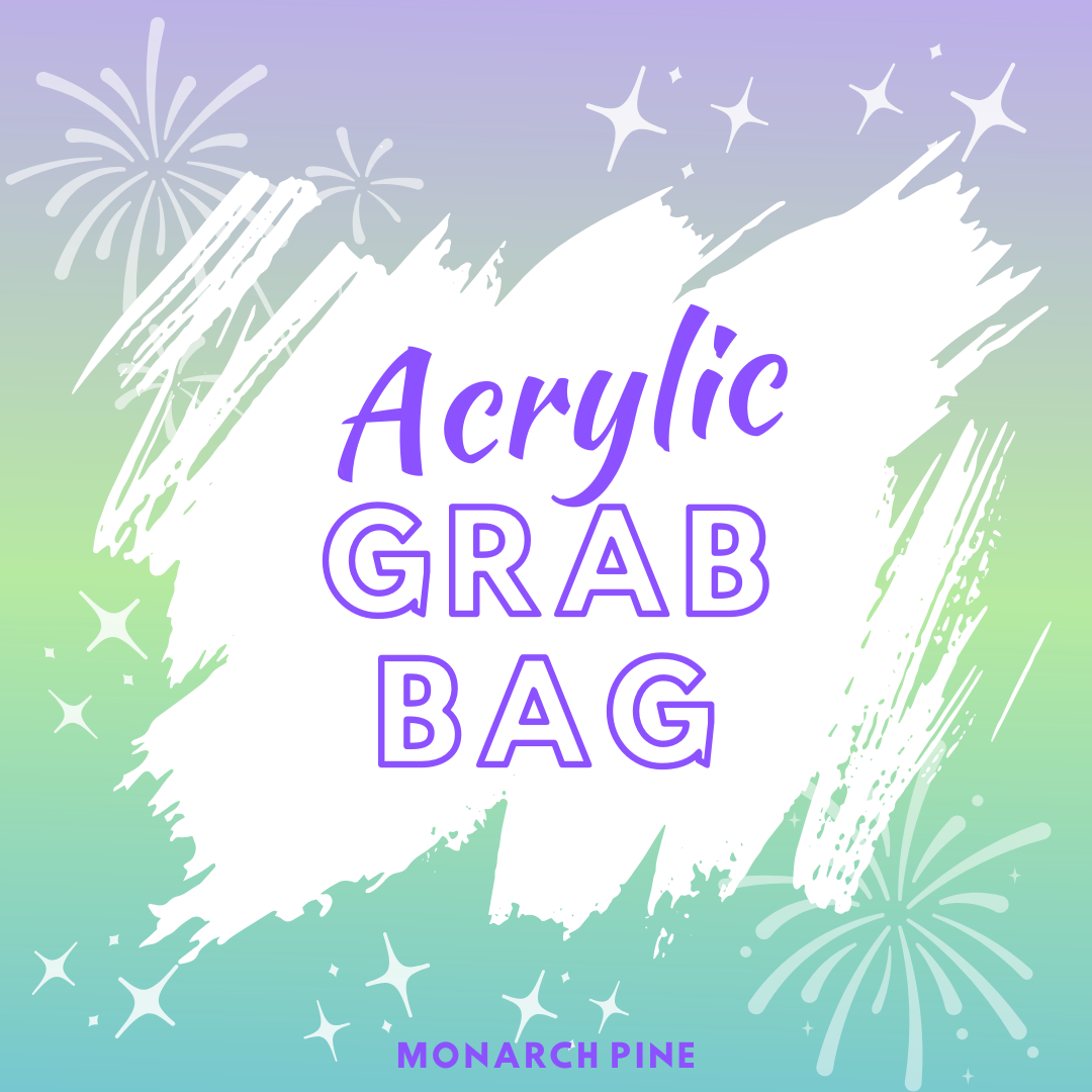 Acrylic Grab Bag, Acrylic Blanks & Findings (Pendants, Charms, Connectors, Stud Connectors, and More), Sampler Set Surprise Variety Pack