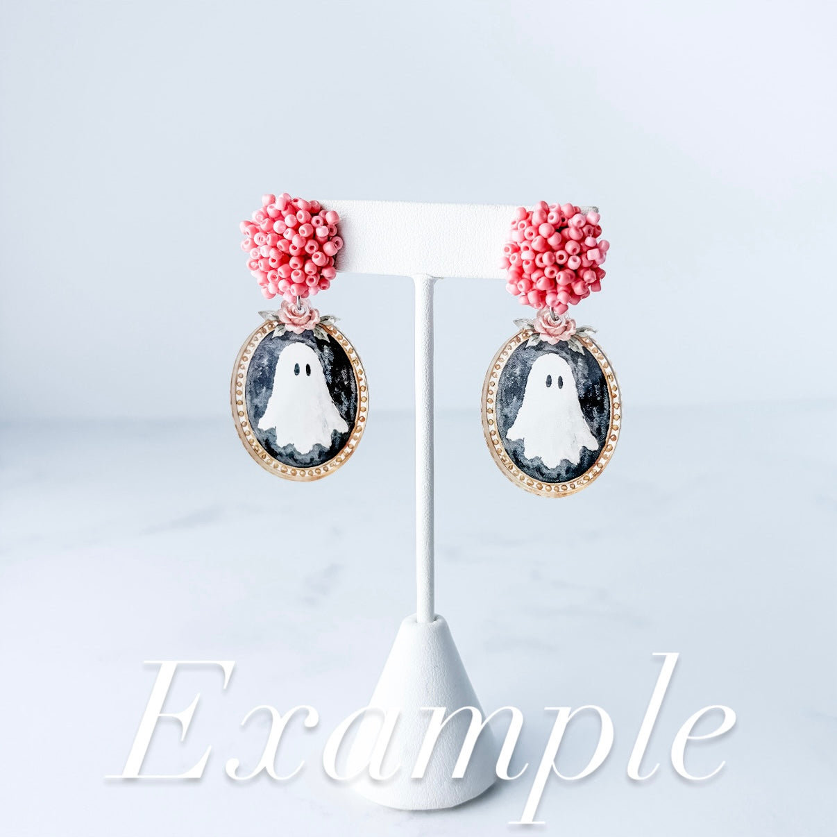 Antique Haunting Earring Blank (1 Pair), Acrylic Print & Cut, Laser Blank #83