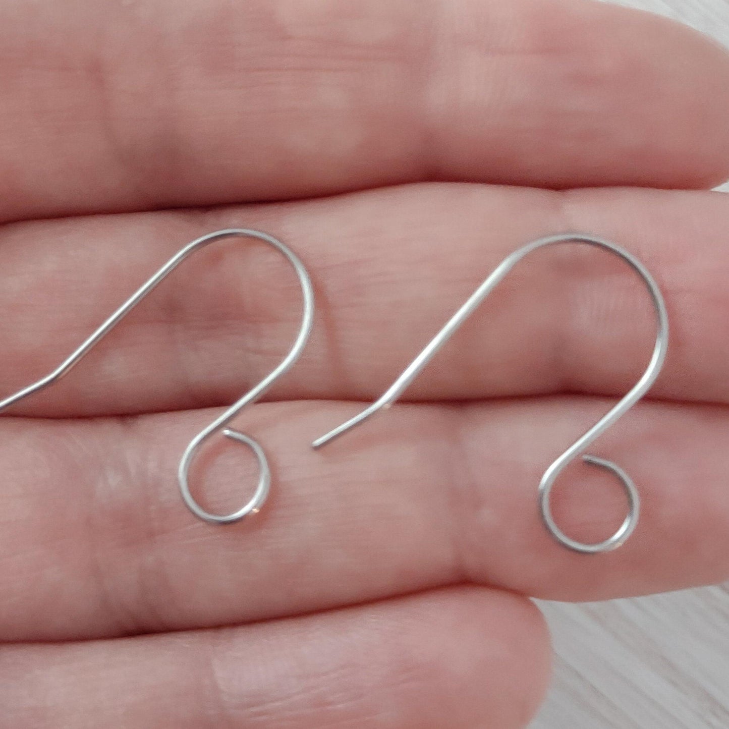 Silver Statement Large Loop Stainless Steel Ear Wires (6mm), 20 Pieces