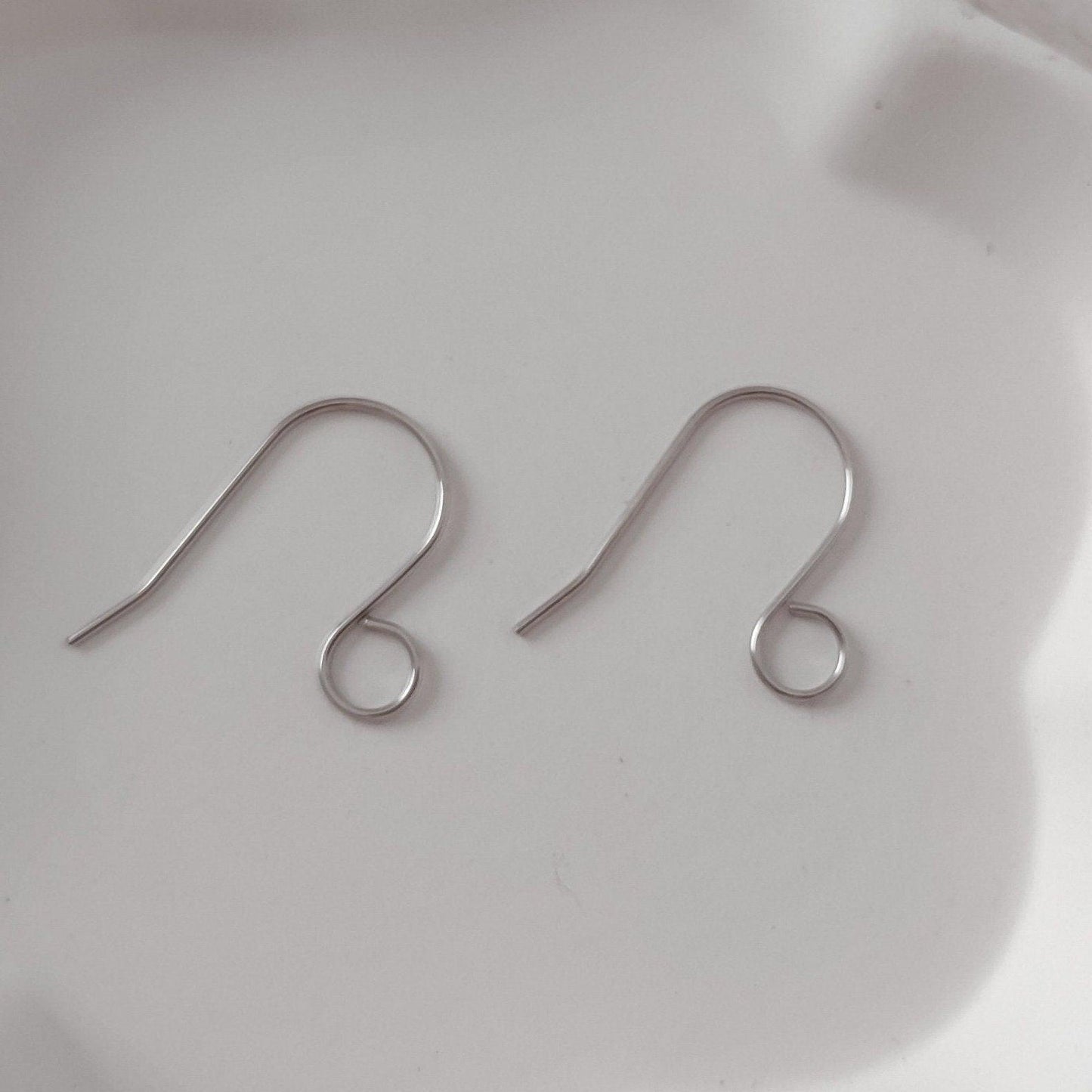 Silver Statement Large Loop Stainless Steel Ear Wires (6mm), 20 Pieces