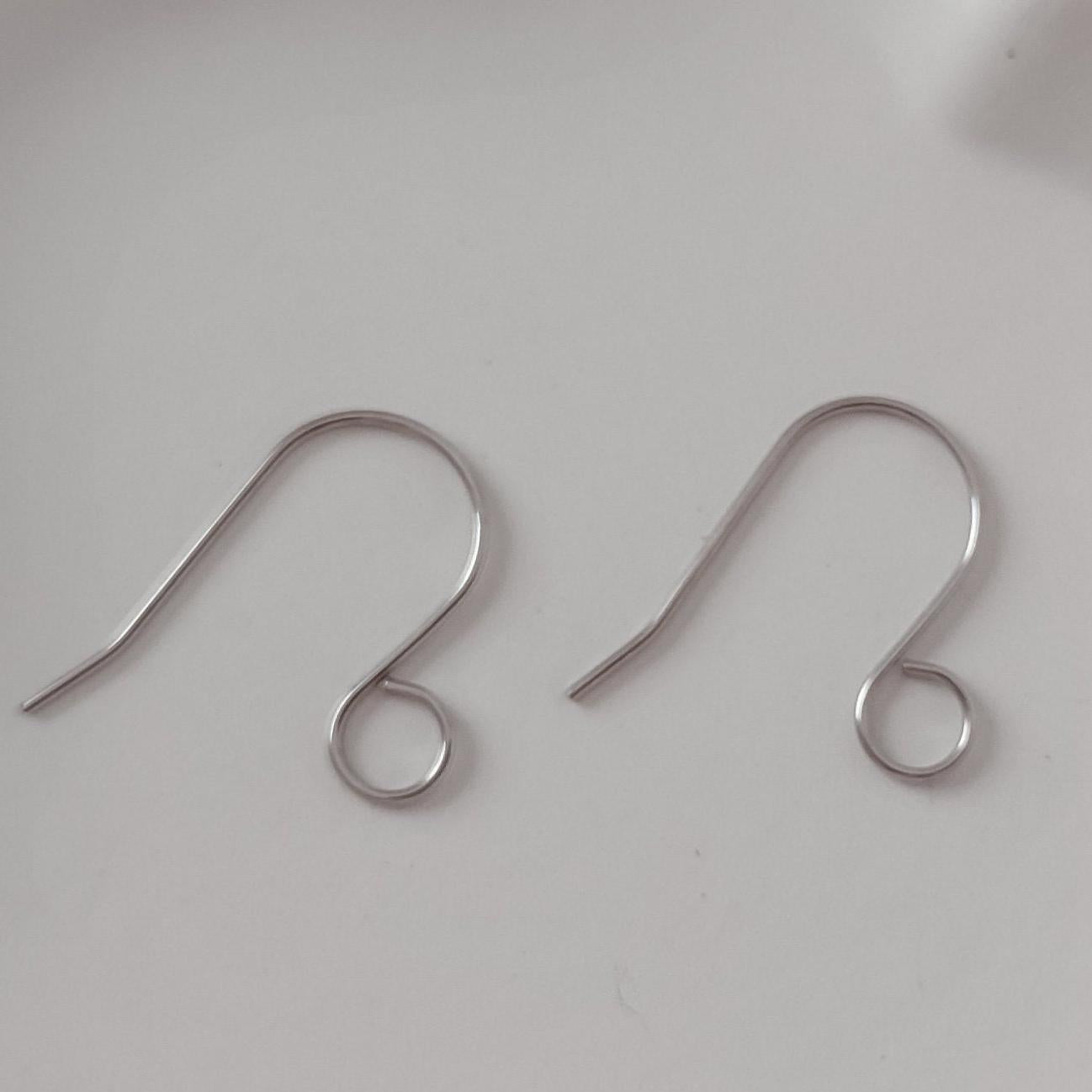 Silver Statement Large Loop Stainless Steel Ear Wires (6mm), 20 Pieces
