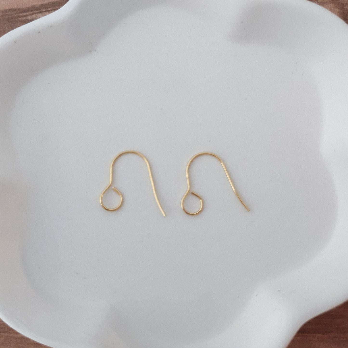 Gold Signature Large Loop Stainless Steel Ear Wires (5mm), 20 Pieces, Earring Hook #11