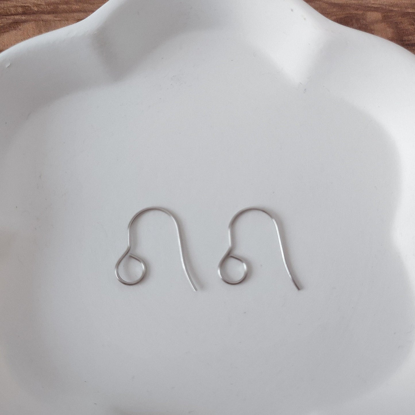 Silver Signature Large Loop Stainless Steel Ear Wires (5mm), 20 Pieces, Earring Hook #12