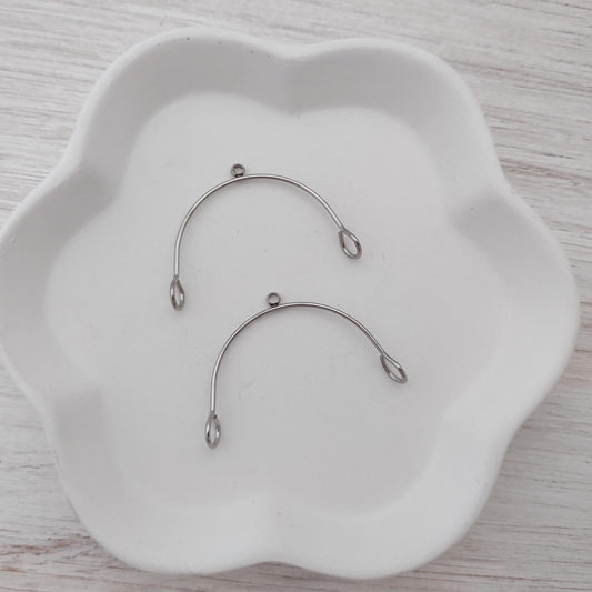 Silver Stainless Steel Medium Arches, 10 Pieces