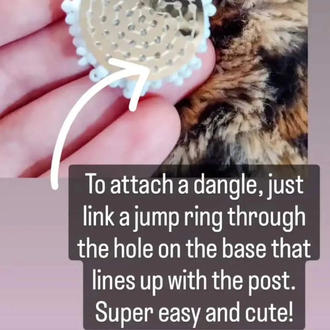 Navy and Spring Green Mix 15mm Small Seed Bead Topper, 1 Pair