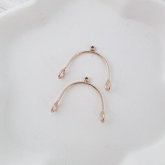 Rose Gold Stainless Steel MINI Arches, 10 Pieces