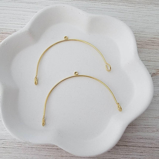 Gold Stainless Steel Large Arches, 10 Pieces