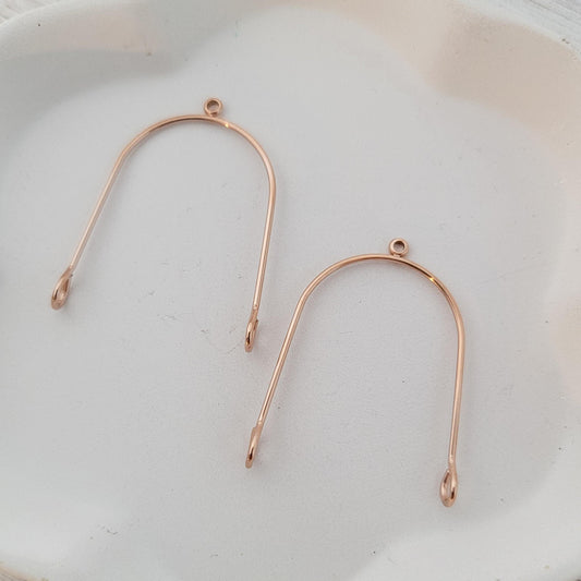 Rose Gold Stainless Steel Small Arches, 10 Pieces