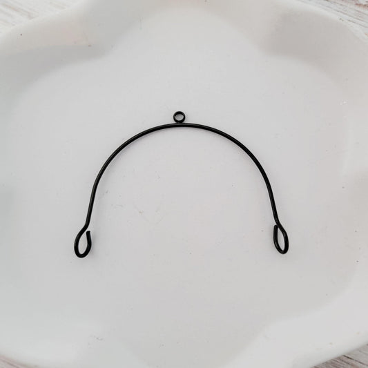 45mm Black Stainless Steel Large Arches, 10 Pieces