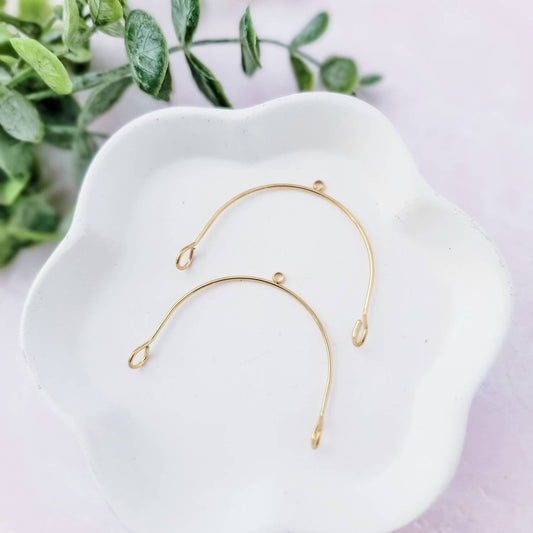 45mm Gold Stainless Steel Large Arches, 10 Pieces