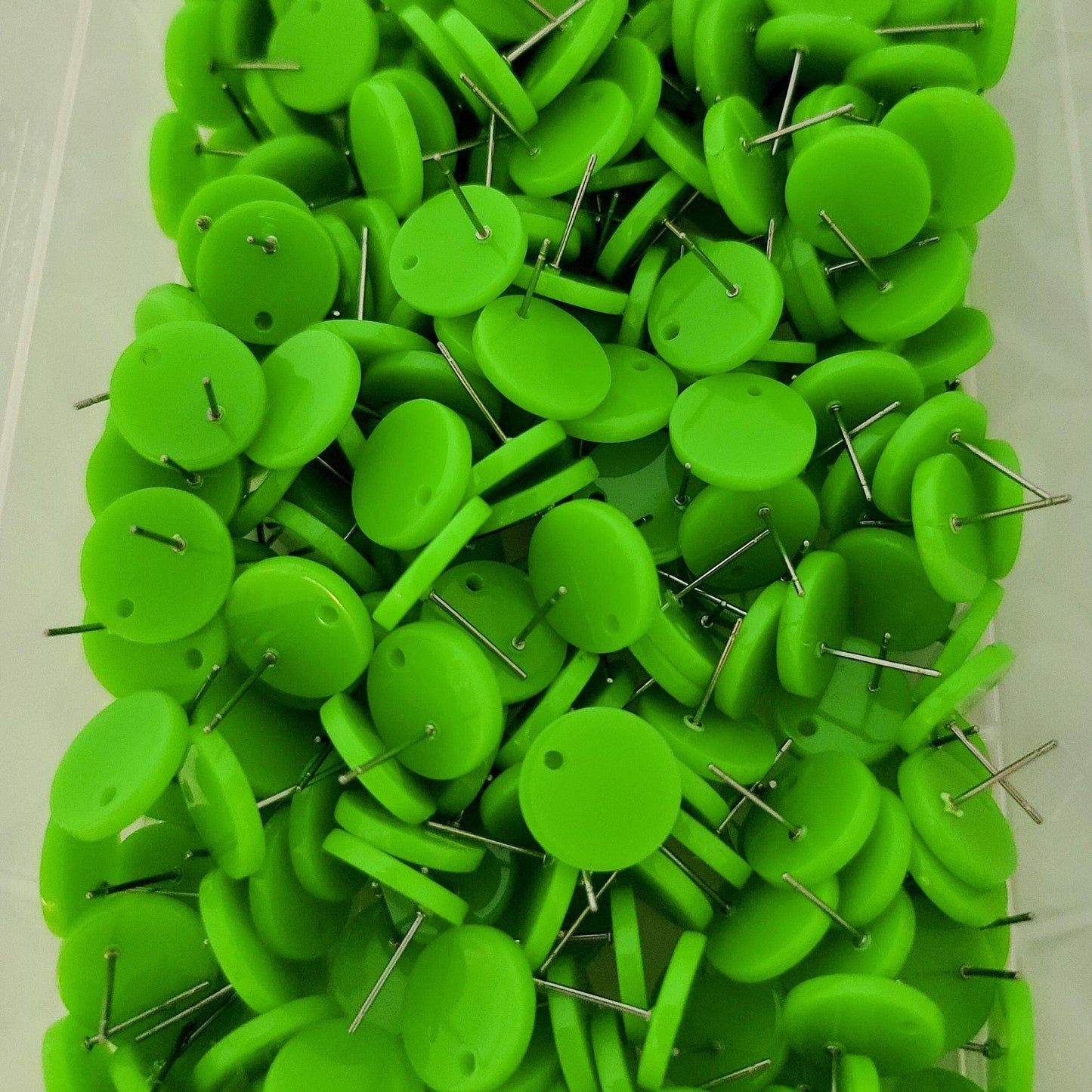 Neon Acrylic Stud Earring Findings (14mm, Choice of Color), 10 Pieces, Acrylic Stud #64
