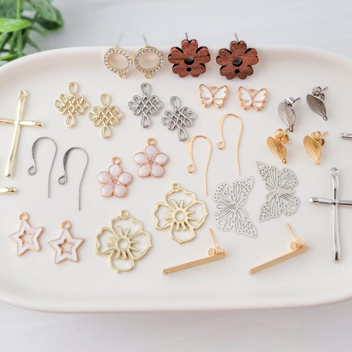 Bulk Antique Silver Plated Tall Elegant Hammered Ear Wires, 144 Pieces, Brass #3