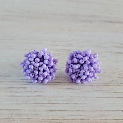 Light Purple 15mm Small Seed Bead Topper, 1 Pair