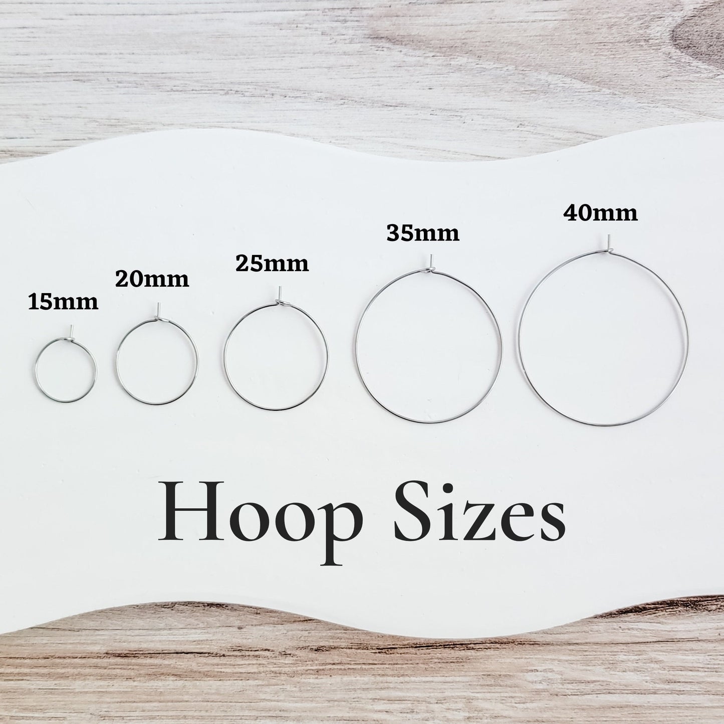 Gold 15mm Round Wine Hoop Stainless Steel Ear Wires, 10 Pieces