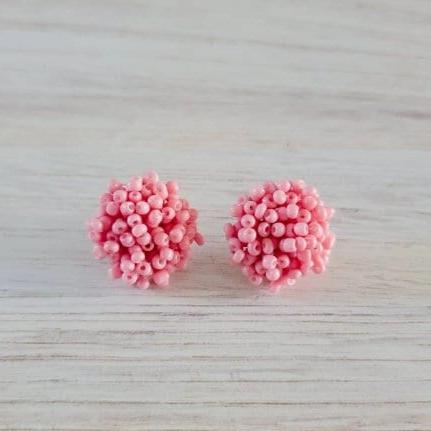 Light Pink 15mm Small Seed Bead Topper, 1 Pair