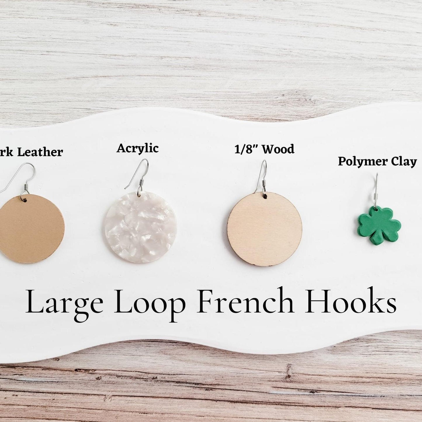 Large Loop Soft Rose Gold Flat French 4.5mm Stainless Steel Ear Wires, 20 Piece