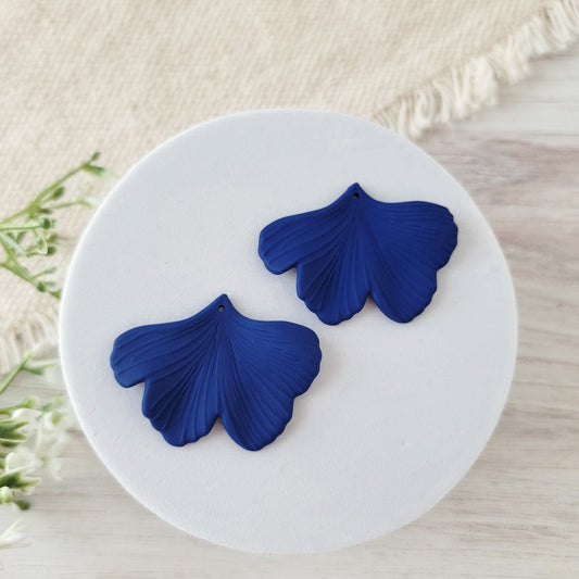 Royal Blue Ginkgo Leaf Pendants, 10 Pieces, Ginkgo #29
