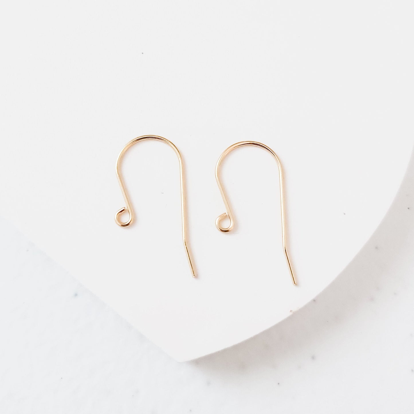 Gold Minimalist Sheperds Stainless Steel Earring Hooks, 20 Pieces