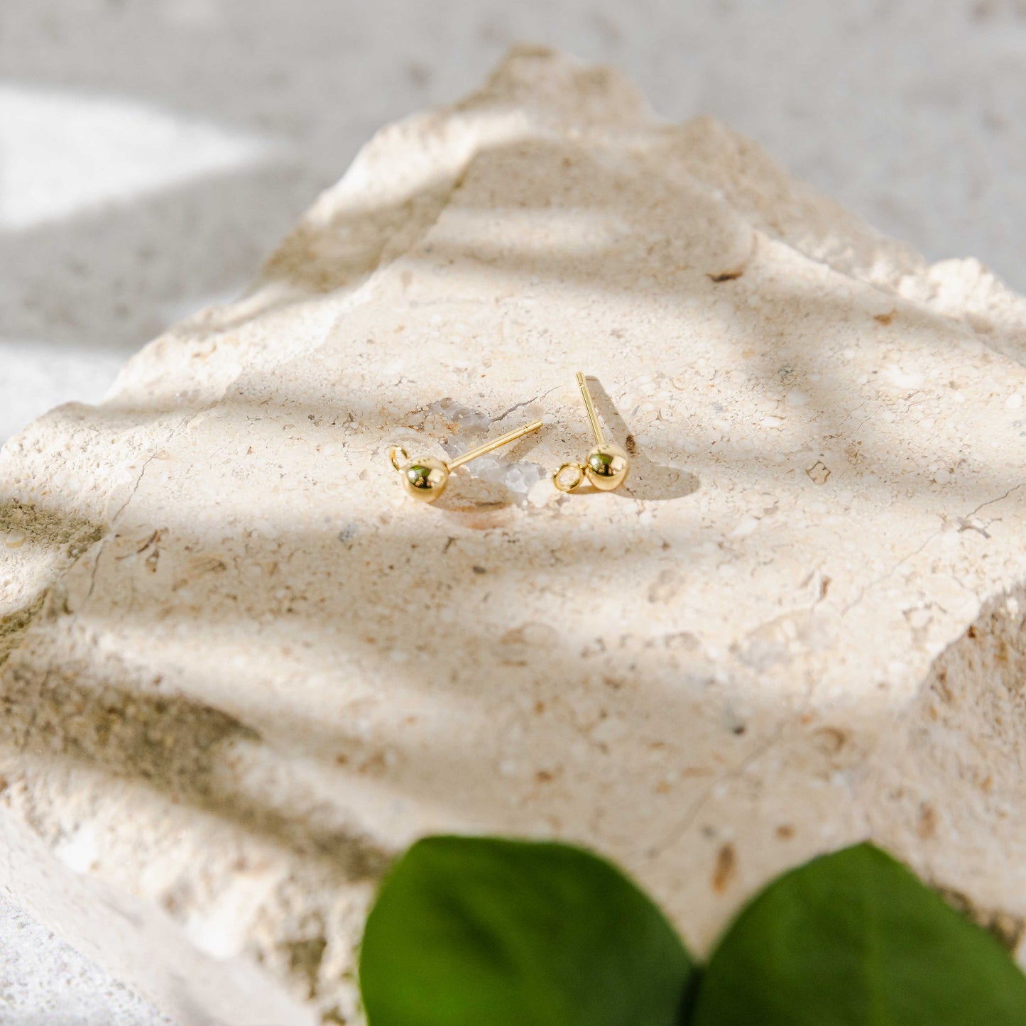 Gold Large Ball Stud Posts Stainless Steel (8mm), 10 Pieces