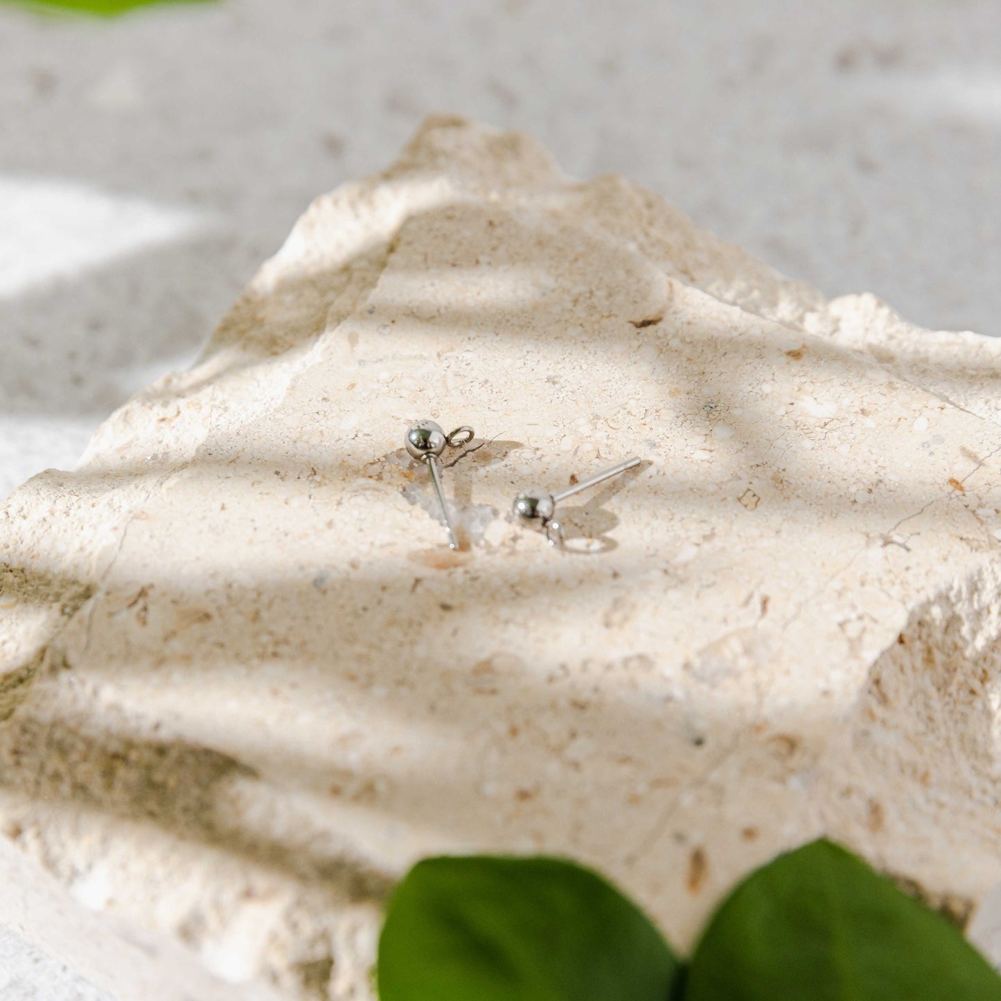 Silver Regular Ball Stud Posts Stainless Steel (5mm), 10 Pieces