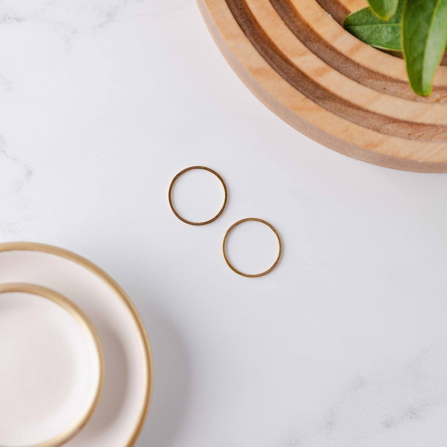20mm Gold Stainless Steel Circle Linking Rings (Smooth), 10 Pieces