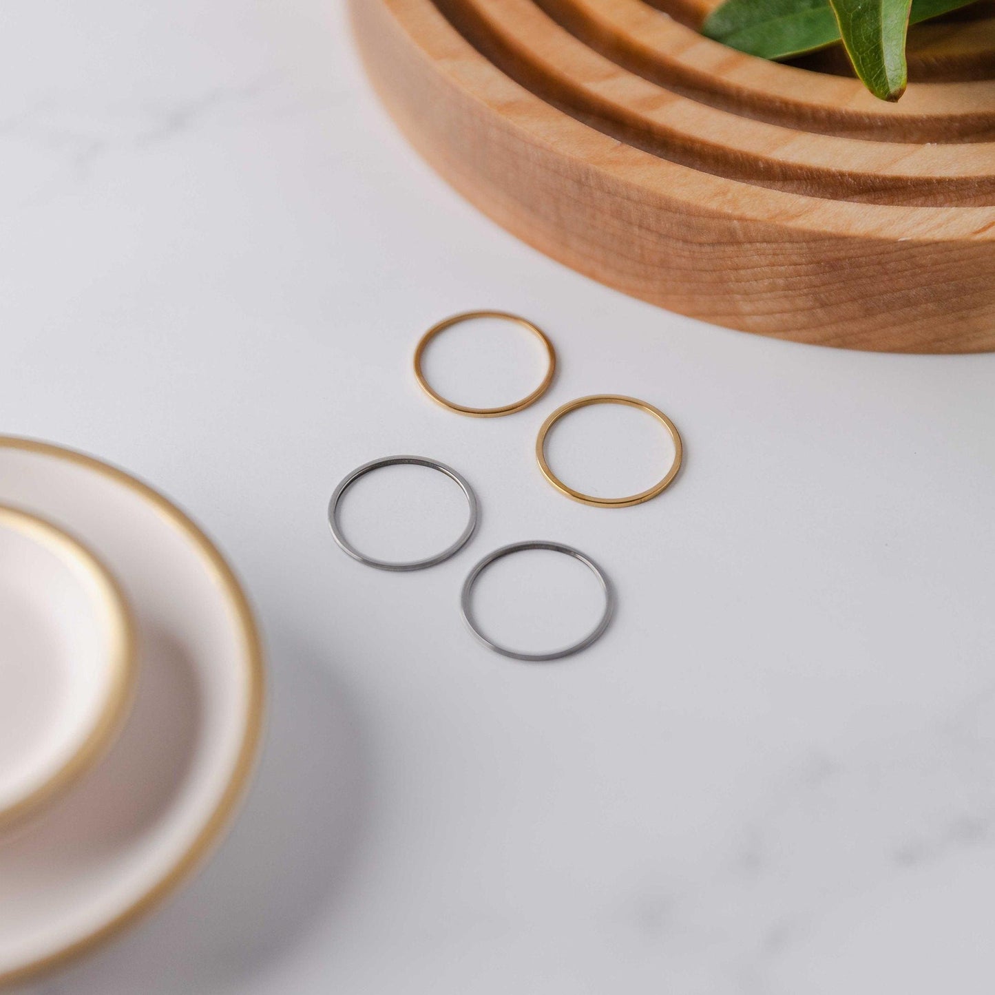 20mm Gold Stainless Steel Circle Linking Rings (Smooth), 10 Pieces