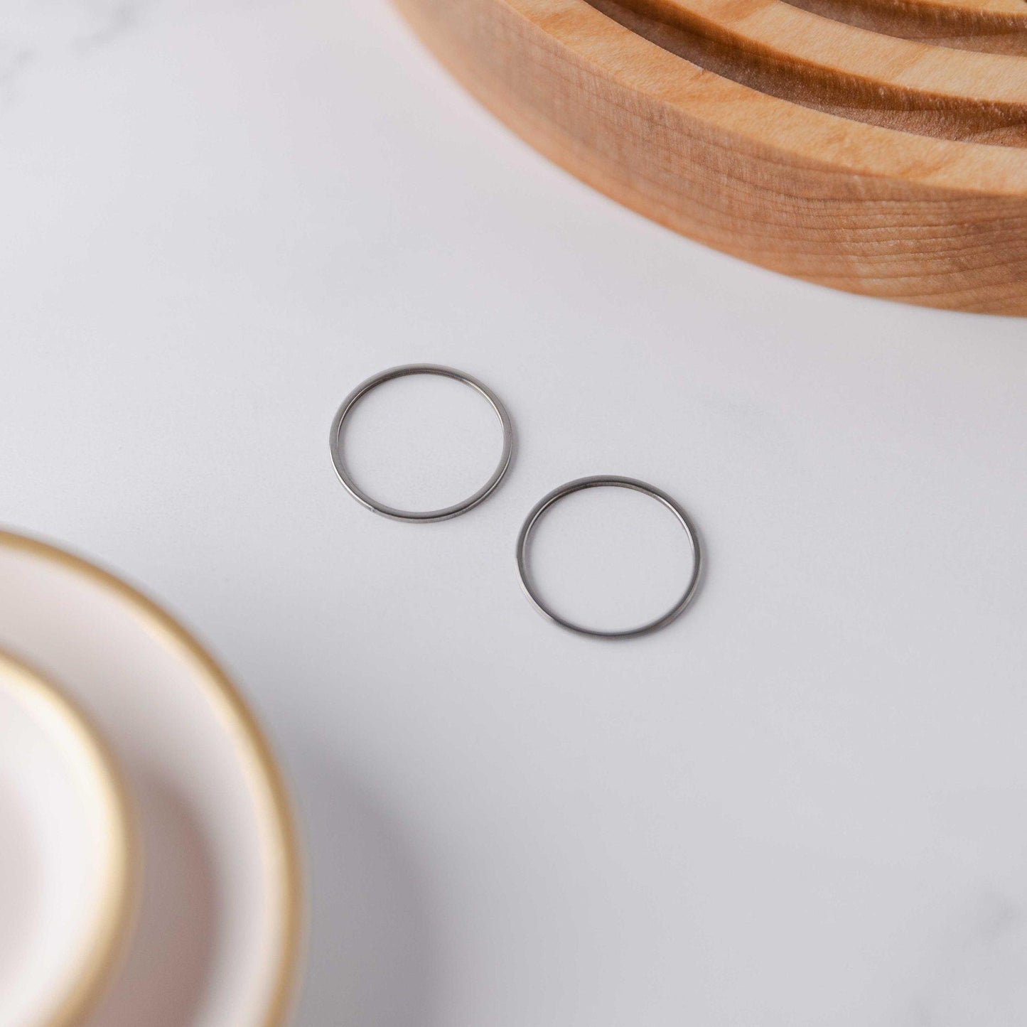 30mm Silver Stainless Steel Circle Linking Rings (Smooth), 10 Pieces